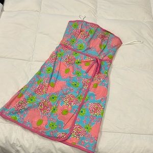 Lilly Pulitzer strapless wrap dress